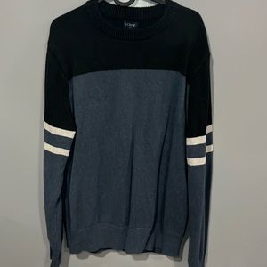 J. Crew Blue and Black Sweater